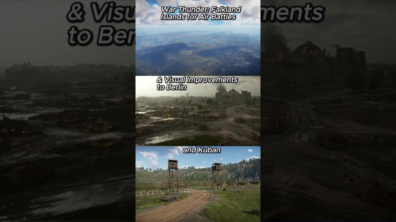 WarThunder: Falkland Islands for AirBattles&Visual Improvements to Berlin and Kuban #warthundernews