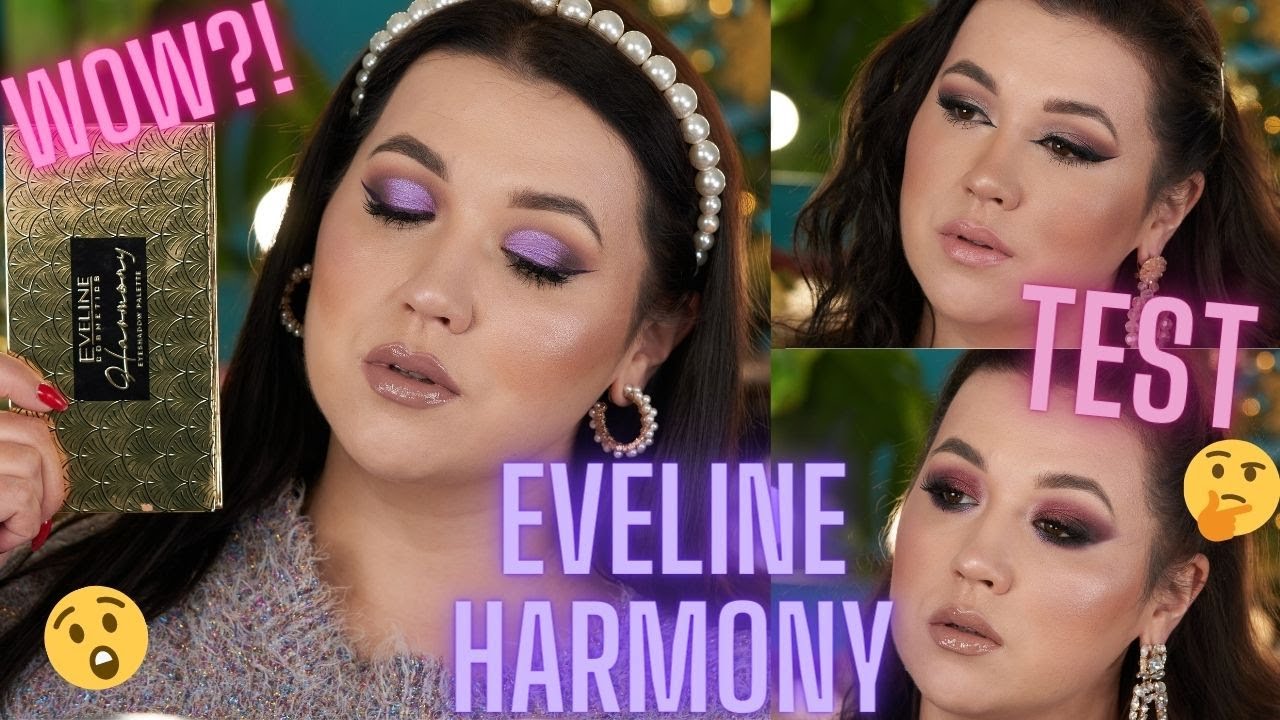 TEST || EVELINE HARMONY 💜| tani HIT z BIEDRY ?😱| 3 MAKIJAŻE |TESTUJE WSZYSTKIE CIENIE | ROZDANIE 🥳 !