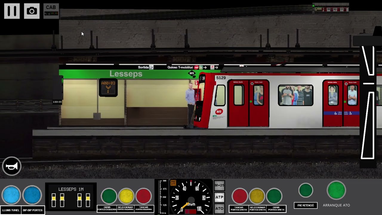 MetroSim | Simulador en 2.5D del Metro de Barcelona. Trinitat Nova - Zona Universitaria en TMB 5000