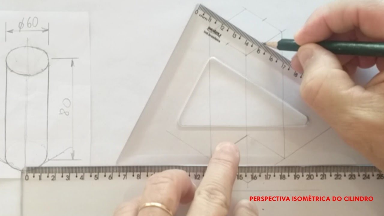 Desenho Mecânico - Aula 4 - Perspectiva Isométrica do cilindro
