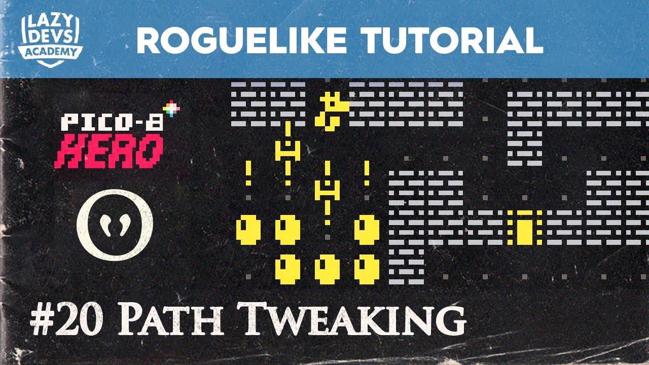 Making a Roguelike #20 - Path Tweaking - Pico-8 Hero
