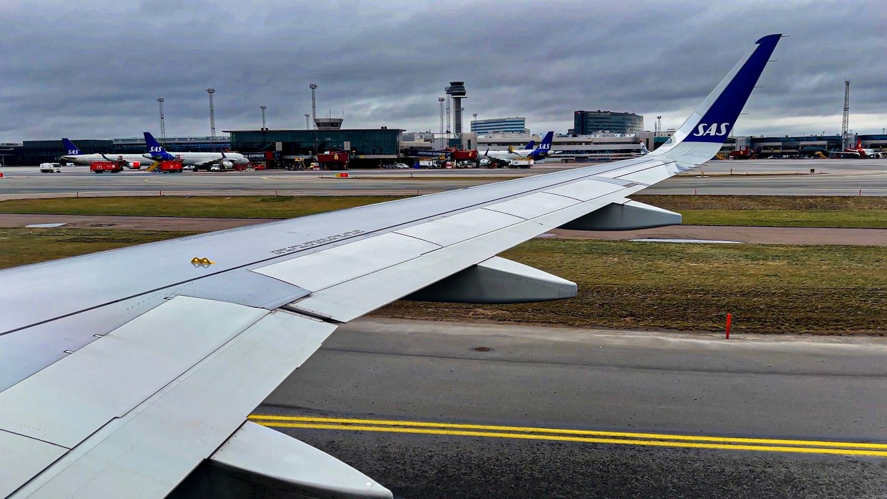 [4K] Overcast Stockholm Landing | SAS | Airbus A320-251N | ARN | SK1420 | EI-SIZ