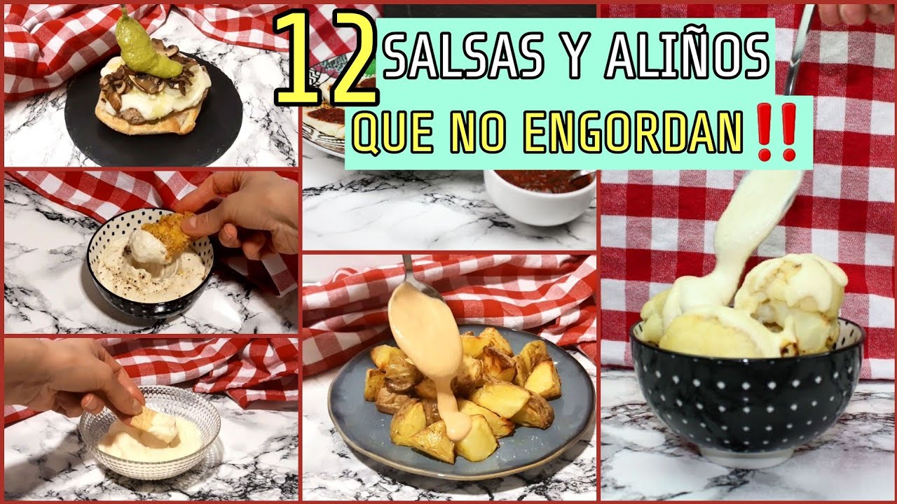🔵 SALSAS, VINAGRETAS Y ALIÑOS Saludables Y Bajos en GRASAS. Aderezos DELICIOSOS para tus PLATOS.