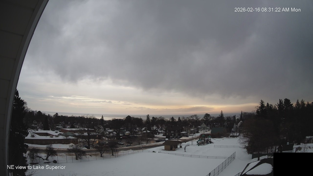 February 17, 2026 dawn to dusk sky time lapse, Marquette, Michigan