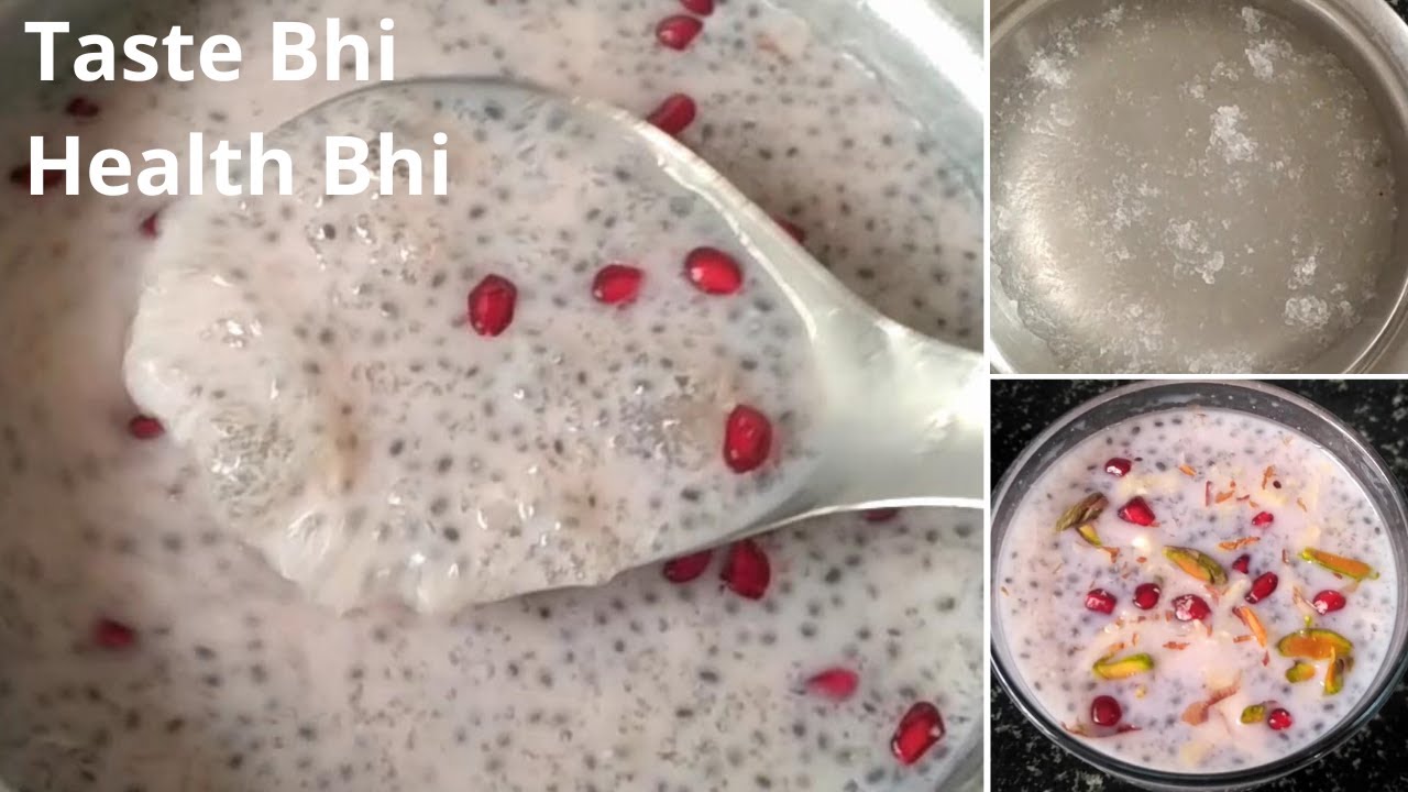 Gond Katira(Tragacanth Gum) Sabja Beej(Chia or Basil Seeds) Sharbat l Healthy & Weightloss Recipe