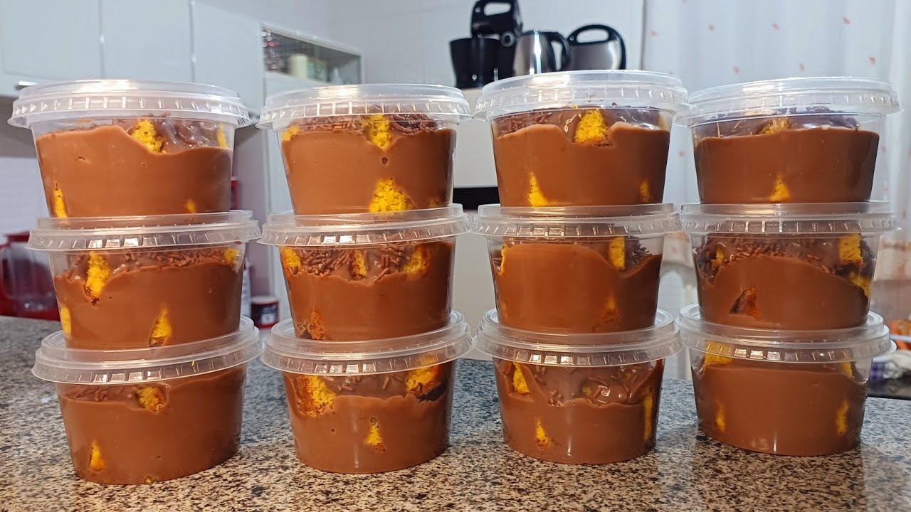 BOLO DE CENOURA NO POTE COM RECHEIO DE BRIGADEIRO CREMOSO / DE MANEIRA MUITO SIMPLES - FAÇA  E VENDA
