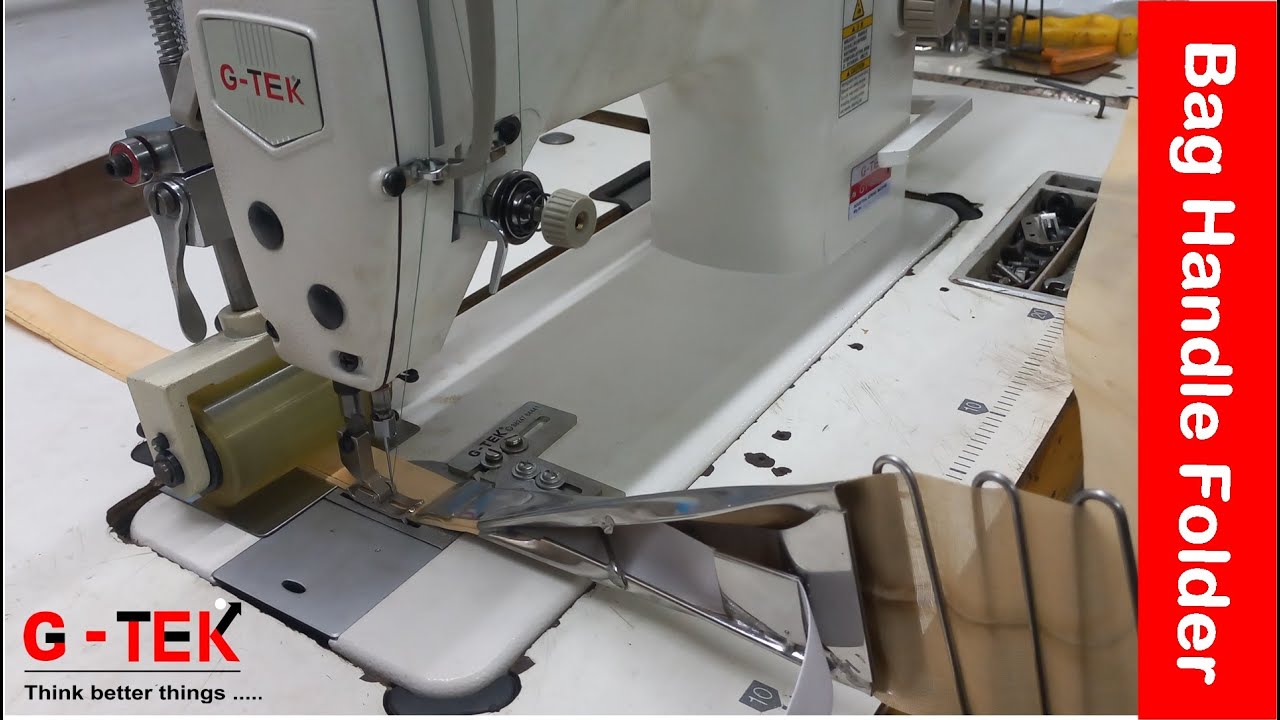 Bag Handle Folder With 1 Inch Canvas Patti Attach , non woven bag making machine