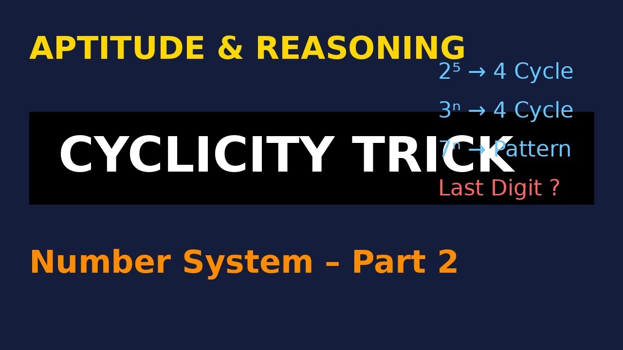 Unit Digit Using Cyclicity | Aptitude Shortcuts#coding #apptitude #reasoning #engineering #cyclicity