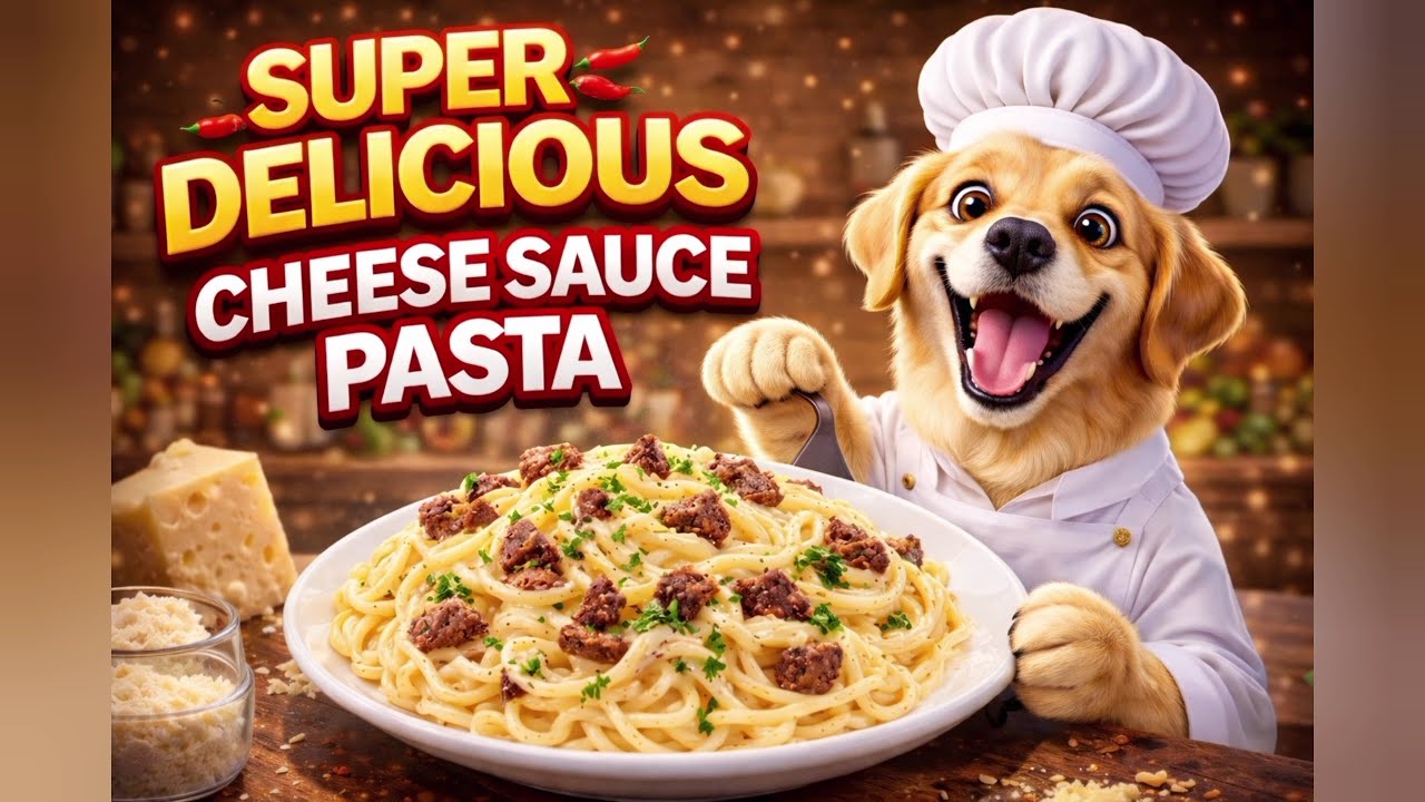Tony The Dog Chef Makes the BEST Cheese Sauce Pasta Ever!