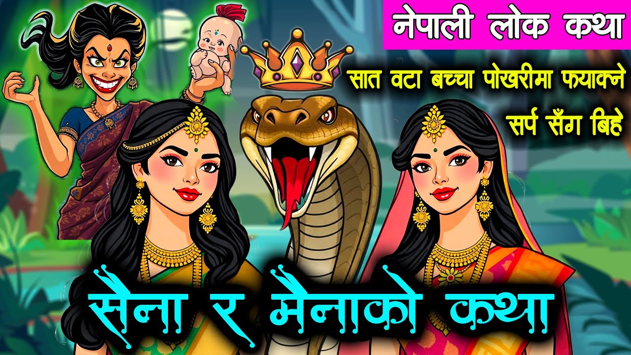 सैना र मैनाको कथा | नेपाली लोककथा | नागसँग विवाह | Saina ra Maina ko Katha | Nepali Folk Tales