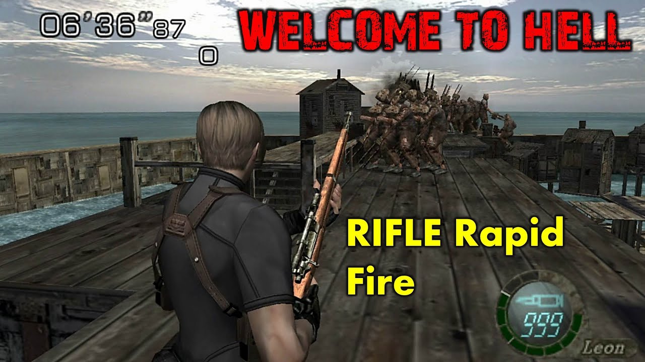 RE4 - Welcome To Hell | RIFLE Rapid Fire Lawan Chainsaw Man Only | The Mercenaries (978K)