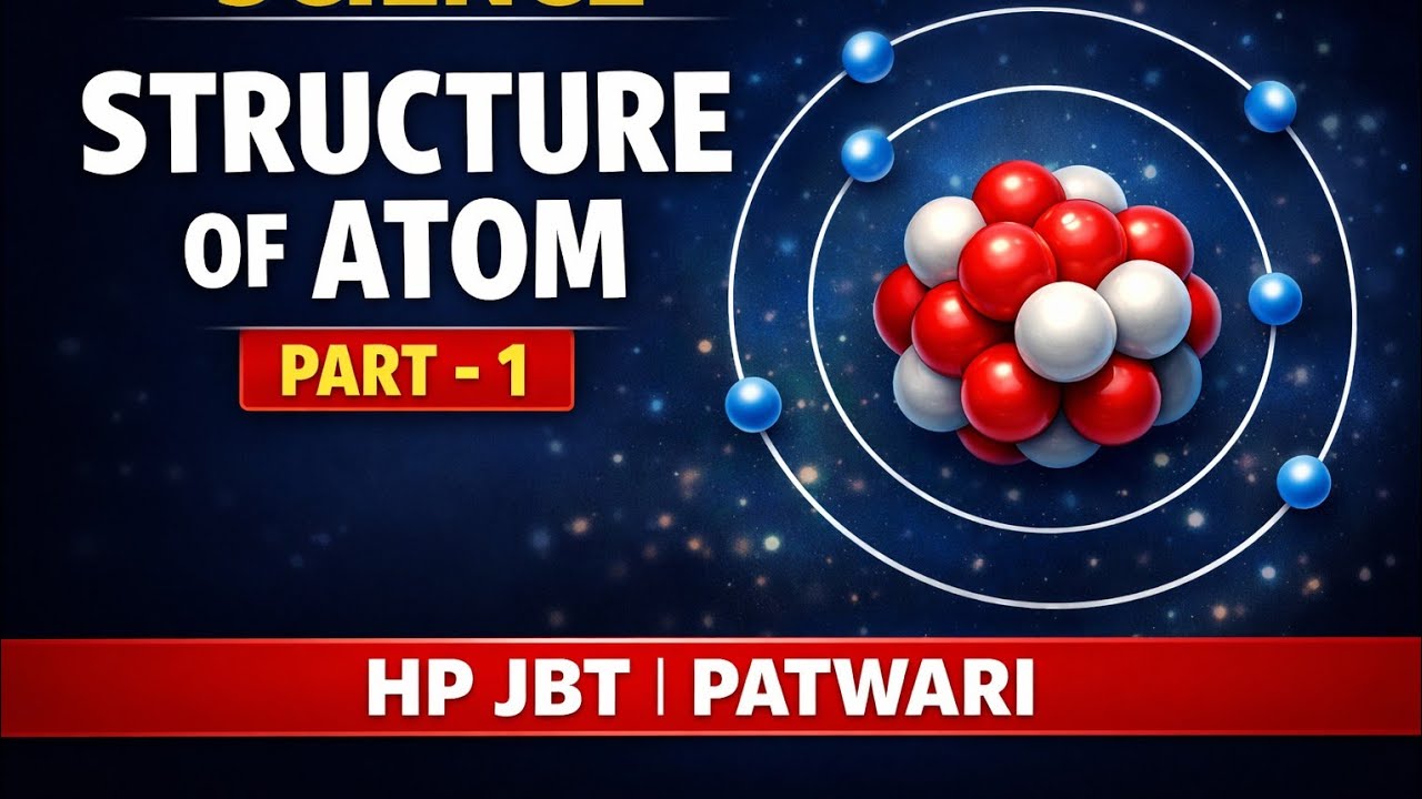 SCIENCE CLASS-37/STRUCTURE OF ATOM/PART-01/HP JBT COMMISSION/HP PATWARI 2026