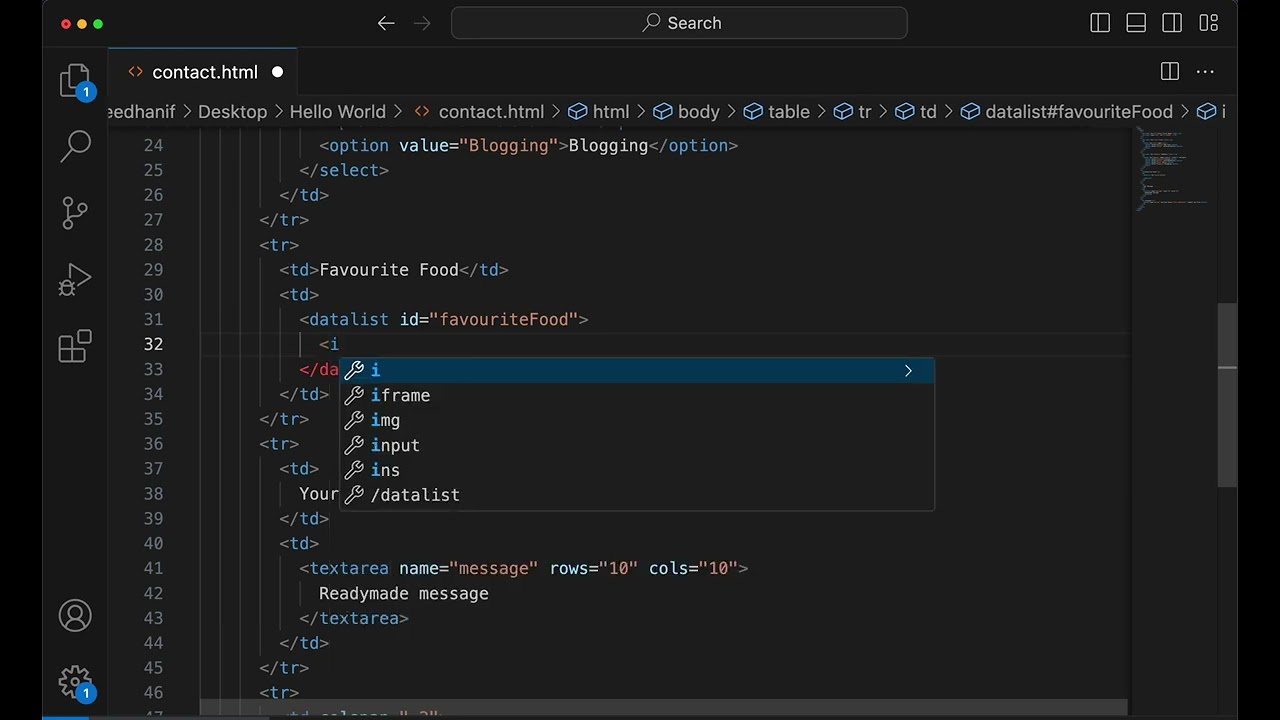 Datalist | Autocomplete list | HTML/CSS