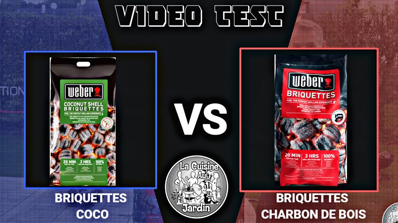 TEST NOUVELLES BRIQUETTES WEBER A BASE DE COQUES DE COCO