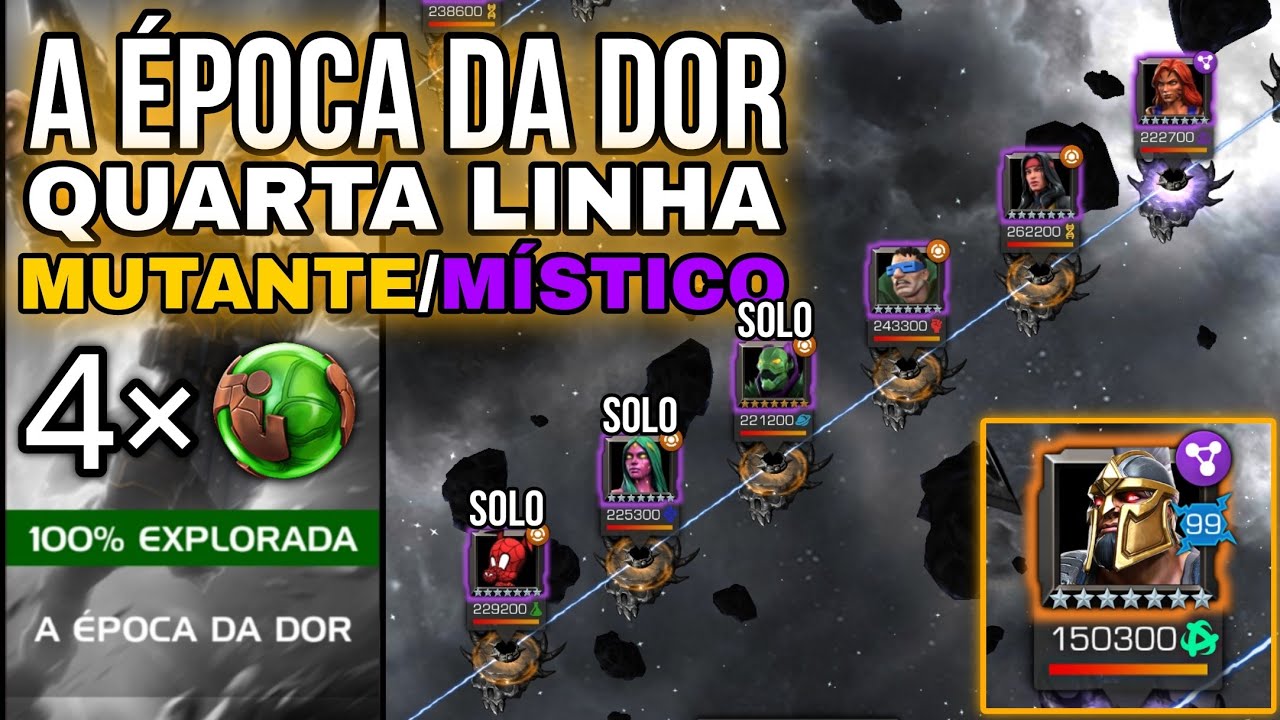 A &Eacute;poca da Dor - Quarta linha (Equipe Mutante/M&iacute;stico) | Marvel Torneio de Campe&otilde;es