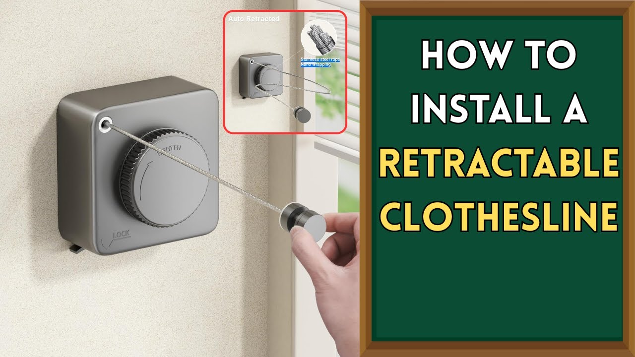 How to Install a Retractable Clothesline &ndash; Laundry Solution for Tiny Homes!