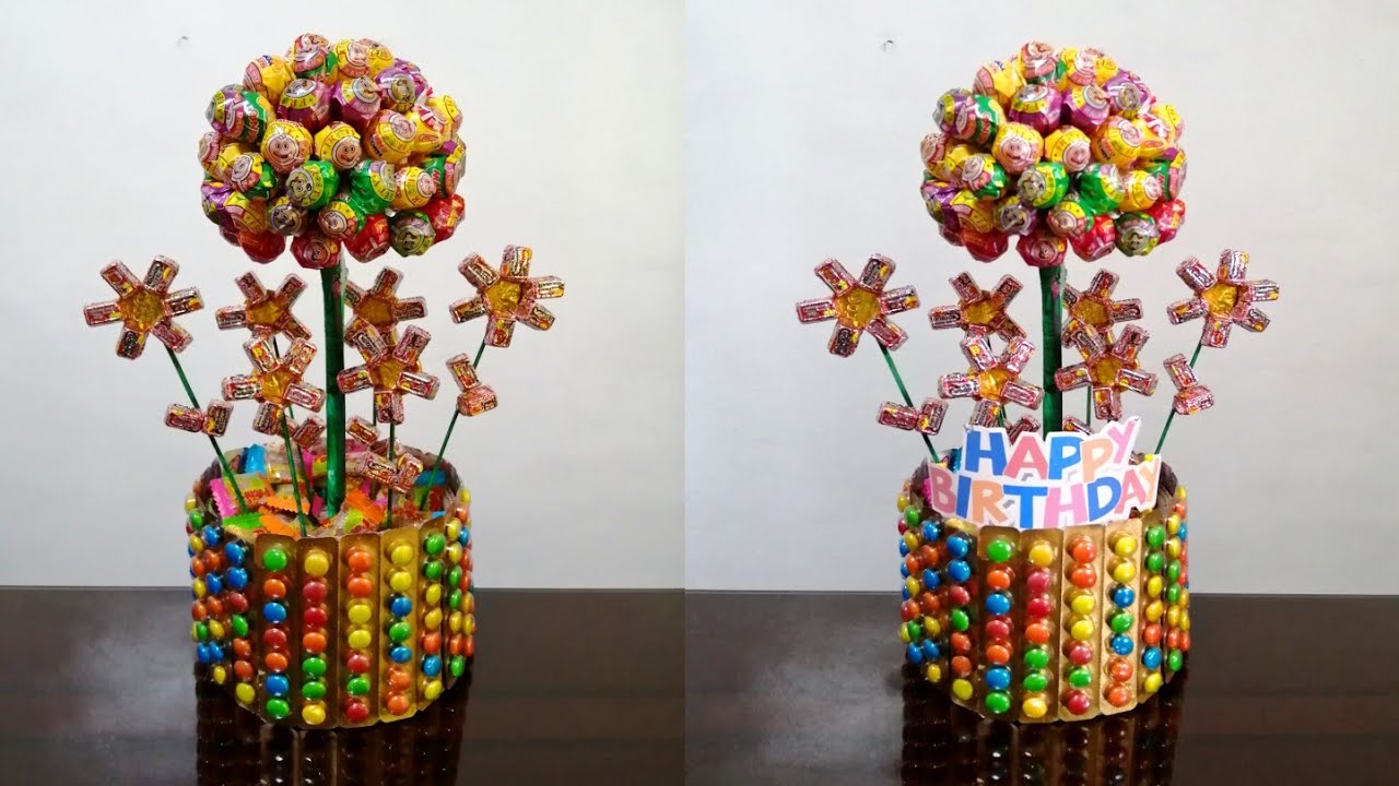 DIY FLOWER CANDY | BIRTHDAY TABLE CENTERPIECE