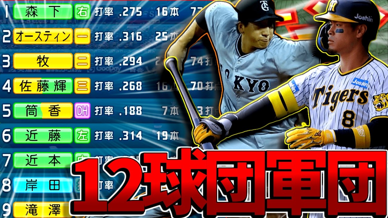 【#打低とは】現役12球団最強オーダー完成！！逆方向連発の最強オールスターが今でも出来ちゃうんです！！！【パワプロ対人】