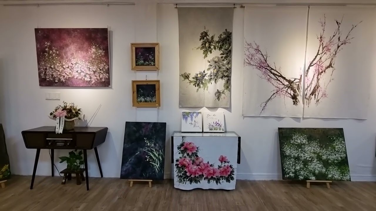 이경희 작가님 천아트 꽃그림 전시회 🌻가을 향기 꽃잎에 내려앉다🌻