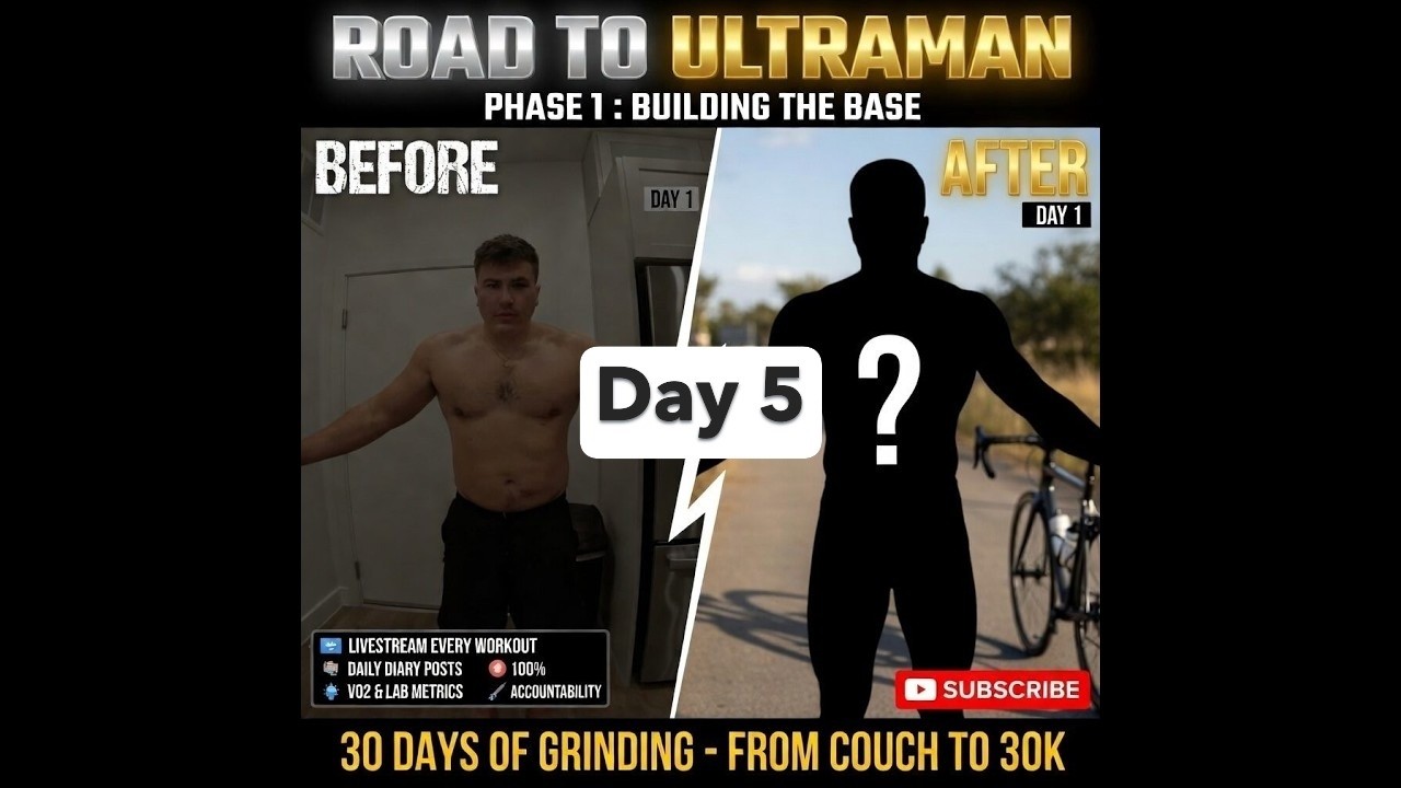 [LIVE] Couch to 30K in 30 Days (Goggins Style) | Day 5, Session 1/3 Bike (3/13) P.2