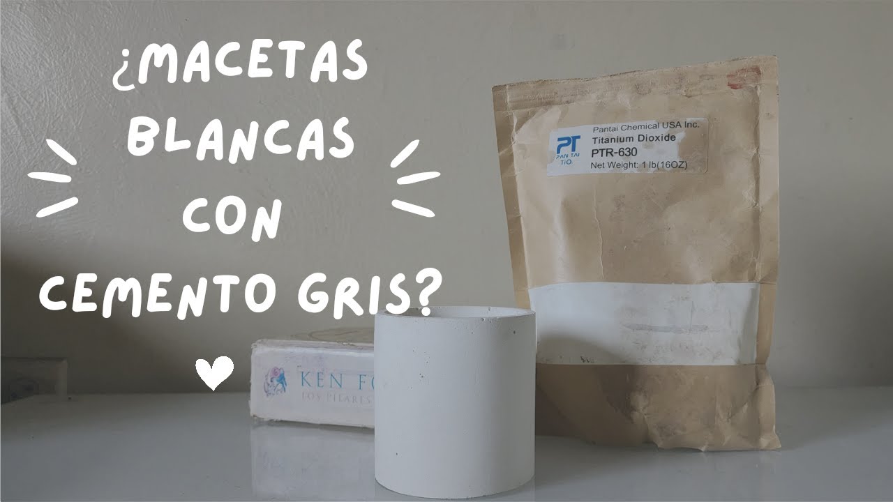 Macetas blancas con cemento gris! (sale mal 😅🤣)