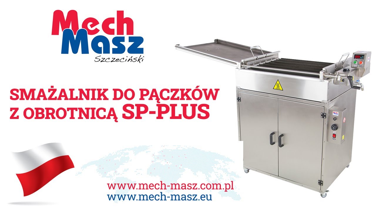 Smażalnik do pączków z obrotnicą SP-PLUS / Doughnut fryer with a doughnut turning system SP-PLUS