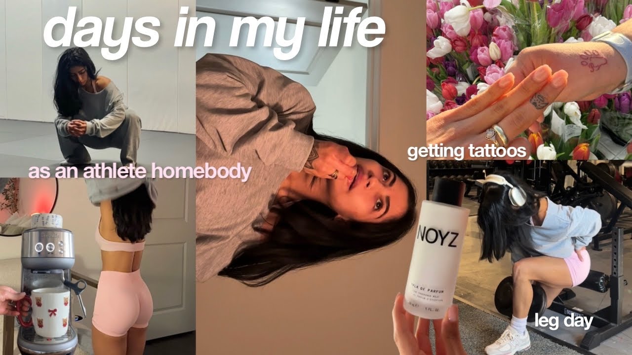 a few *realistic* days in my life as a homebody🌷 | leg workout, date night & matching tattoos