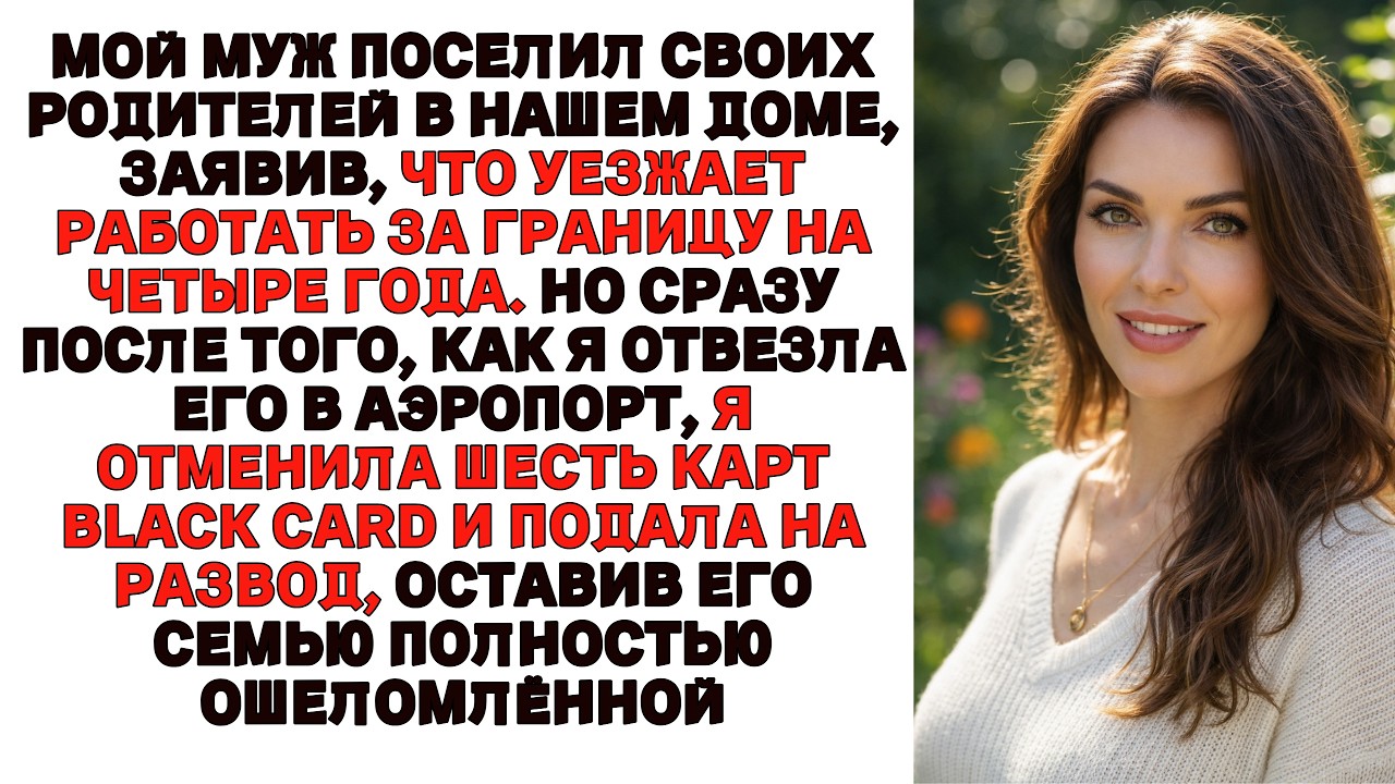 Муж привёл своих родителей в дом и сказал, чтобы я их смотрела  он уезжает за границу на 4 года. Но…