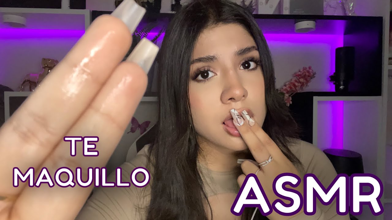 ASMR ESPA&Ntilde;OL / TE MAQUILLO con LOS D3D0S + Sonidos MUY RELAJANTES E INTENSOS en tu CARITA