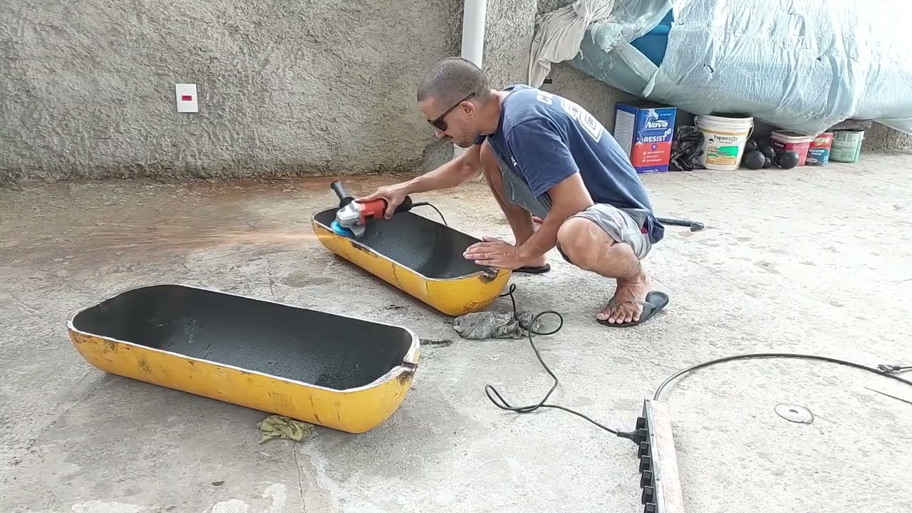 Churrasqueira Feita com Cilindro de Gás Automotivo