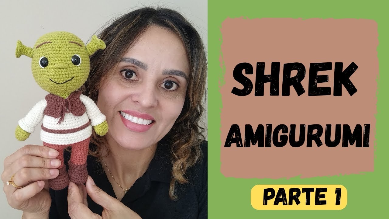 Amigurumi-Shrek-Passo a passo fácil e fofo- Parte1/2.#shrek