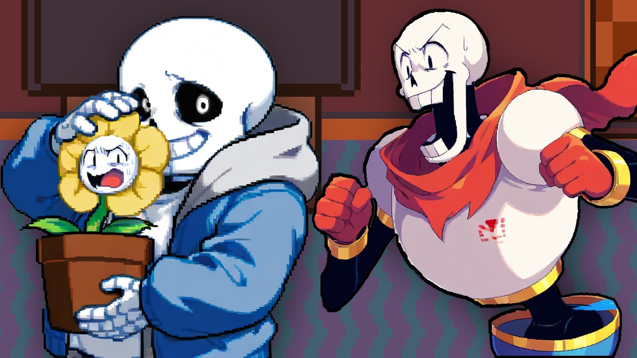 Undertale, mas o Sans adotou o Flowey