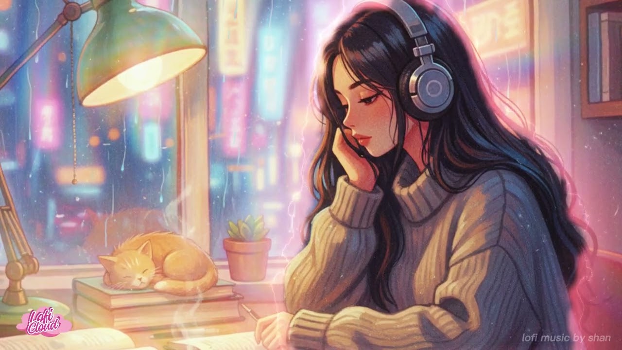 Soft rain, flickering lights, and mellow lo-fi beats, your perfect study companion