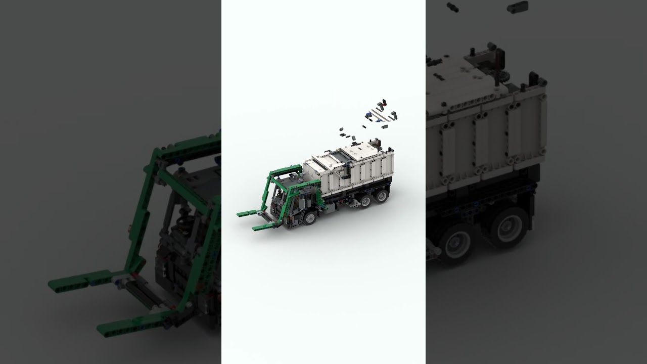 Lego Technic -  Mack LR Garbage Truck 42078 (B) Build Animation