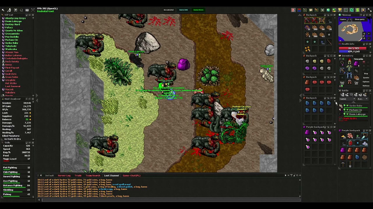Tibia (( Realesta )) Dark Hydras (( Nexoria )) Teamhun ED / MS / EK / RP Tibia 7.4 Hardcore ^^