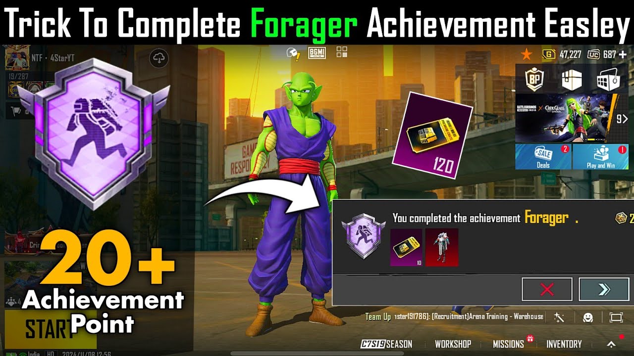 Trick To Complete Forager Achievement In Bgmi🔥| Bgmi New Achievement