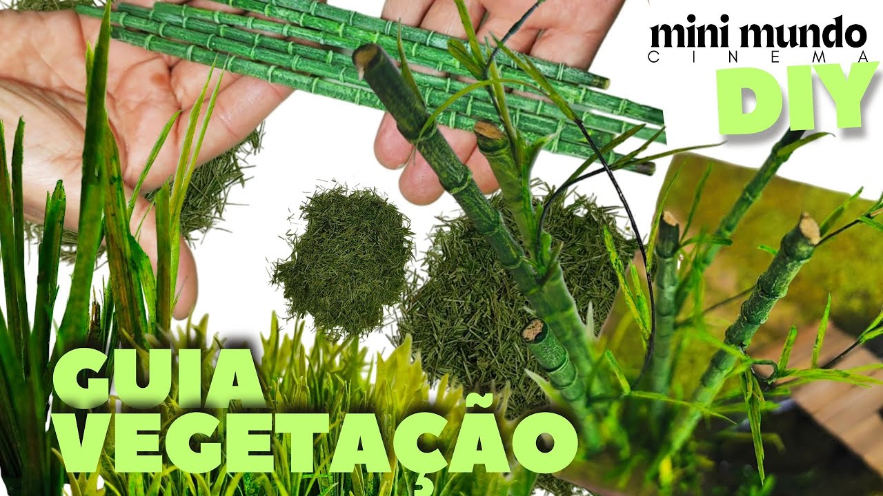 DIY DIORAMA BUILDING How to Make Mini things Como Fazer VEGETAÇÃO PARA DIORAMA, MAQUETES E MINIATURA