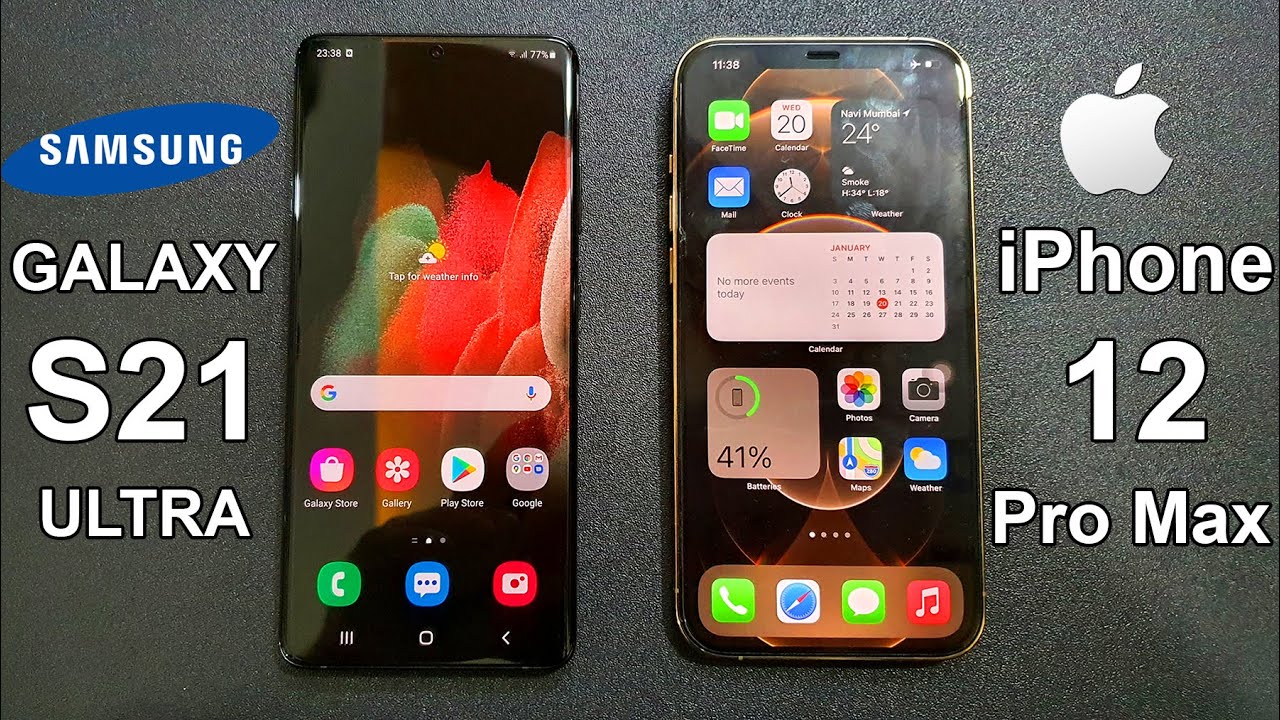 Galaxy S21 Ultra Vs iPhone 12 Pro Max Speed Test
