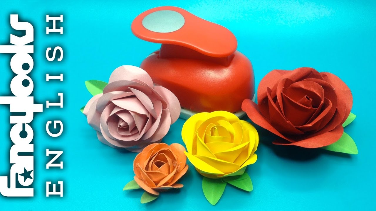 Easy rose made with paper circles