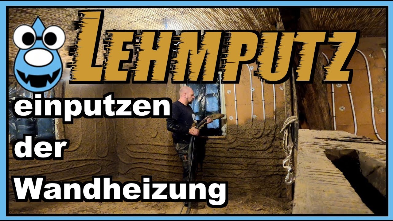 Lehmputz selber machen: Wandheizung einputzen