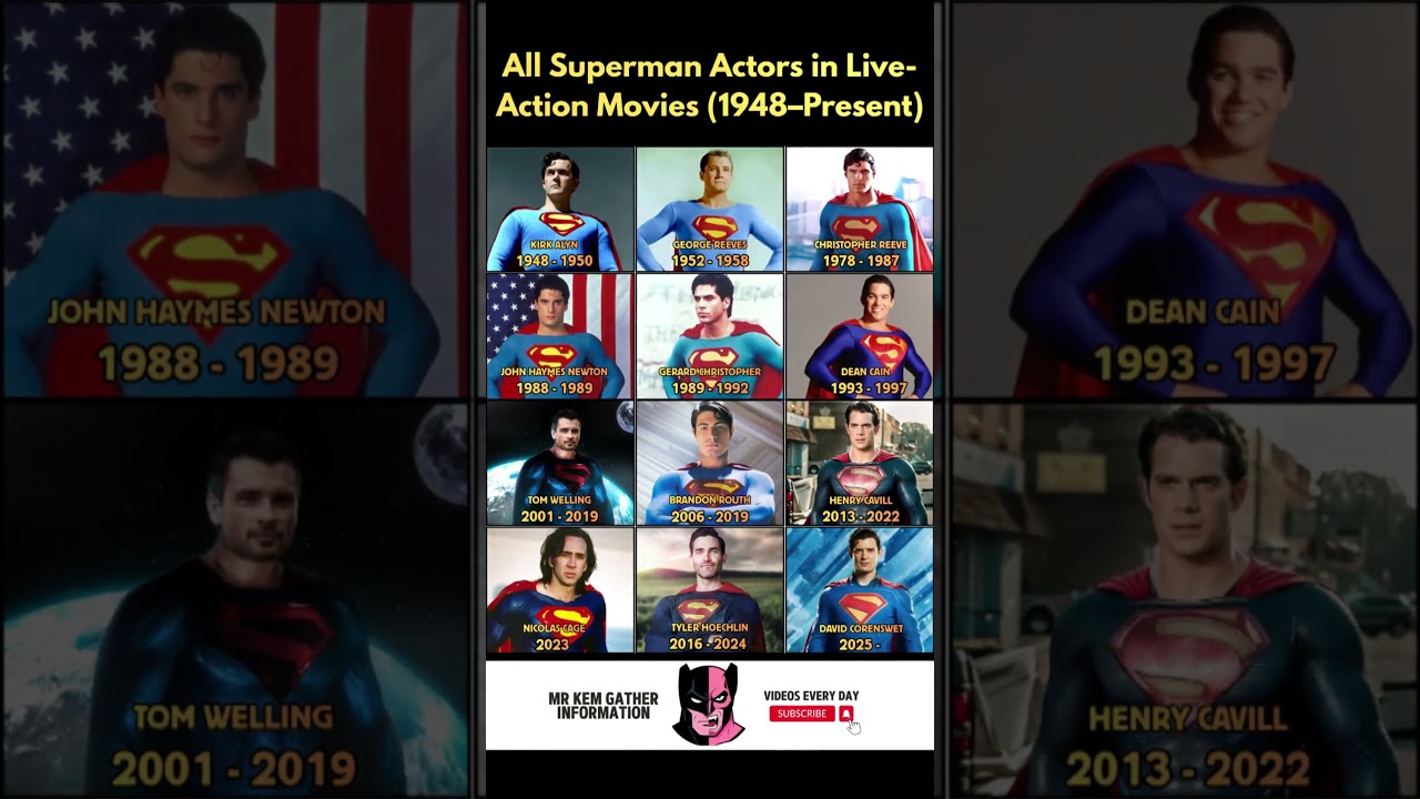 All Superman Actors in Live-Action Movies (1948–Present)