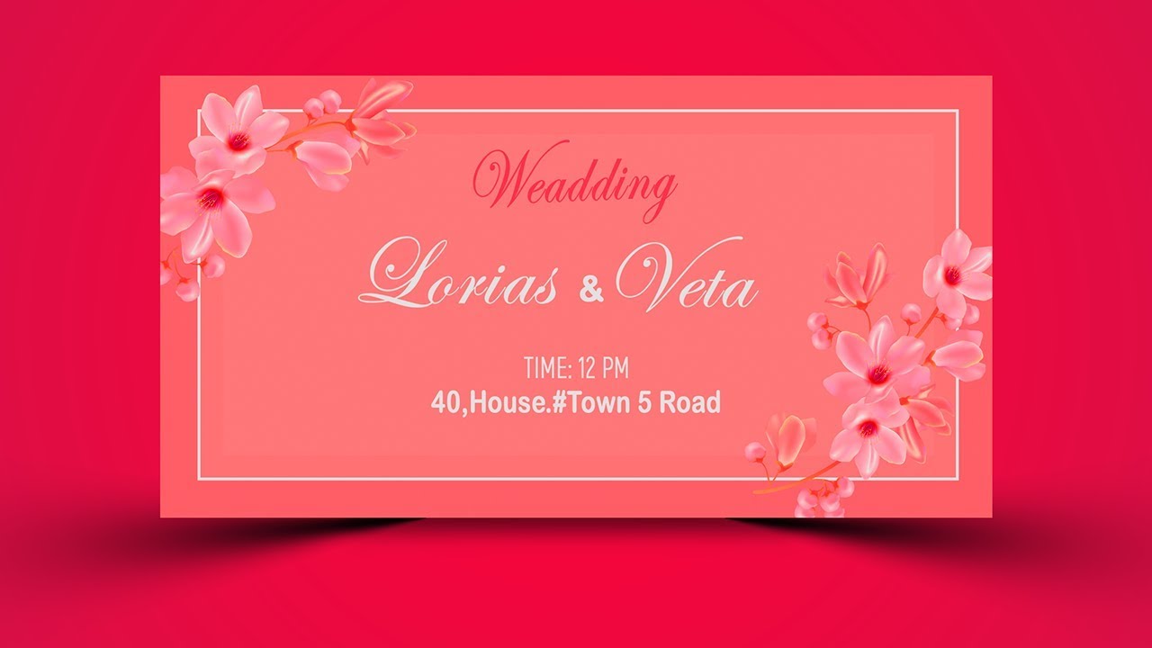 WEDDING INVITATION CARD - Photoshop Tutorial