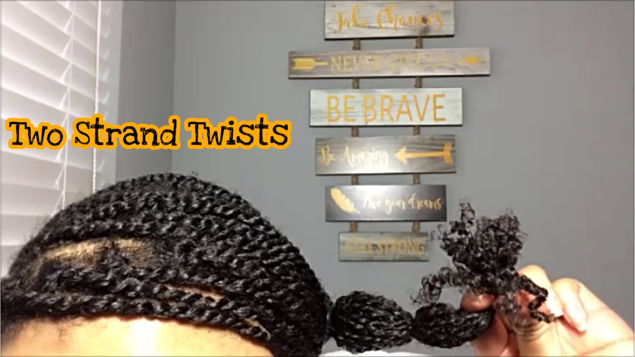 Two Strand Twists on Long Fine Natural Hair