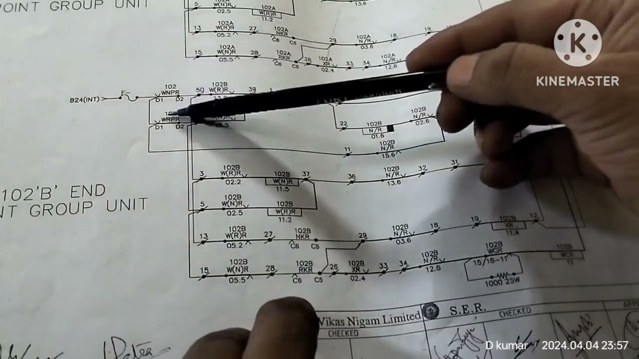 Point operation circuit/point machine ki wiring/point machine TWS/point machine circuit / SEIR24