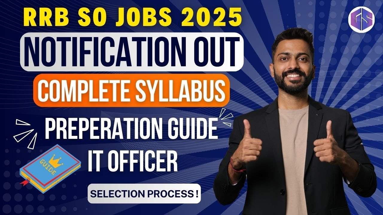 RRB SO Jobs 2025 | Complete Syllabus & Preparation Guide