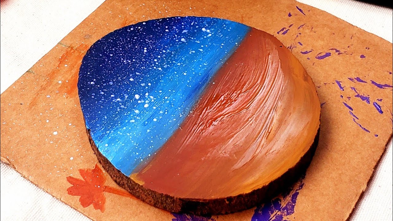 How to create an Artistic touch on Wood | Easy painting ideas on wood for beginners