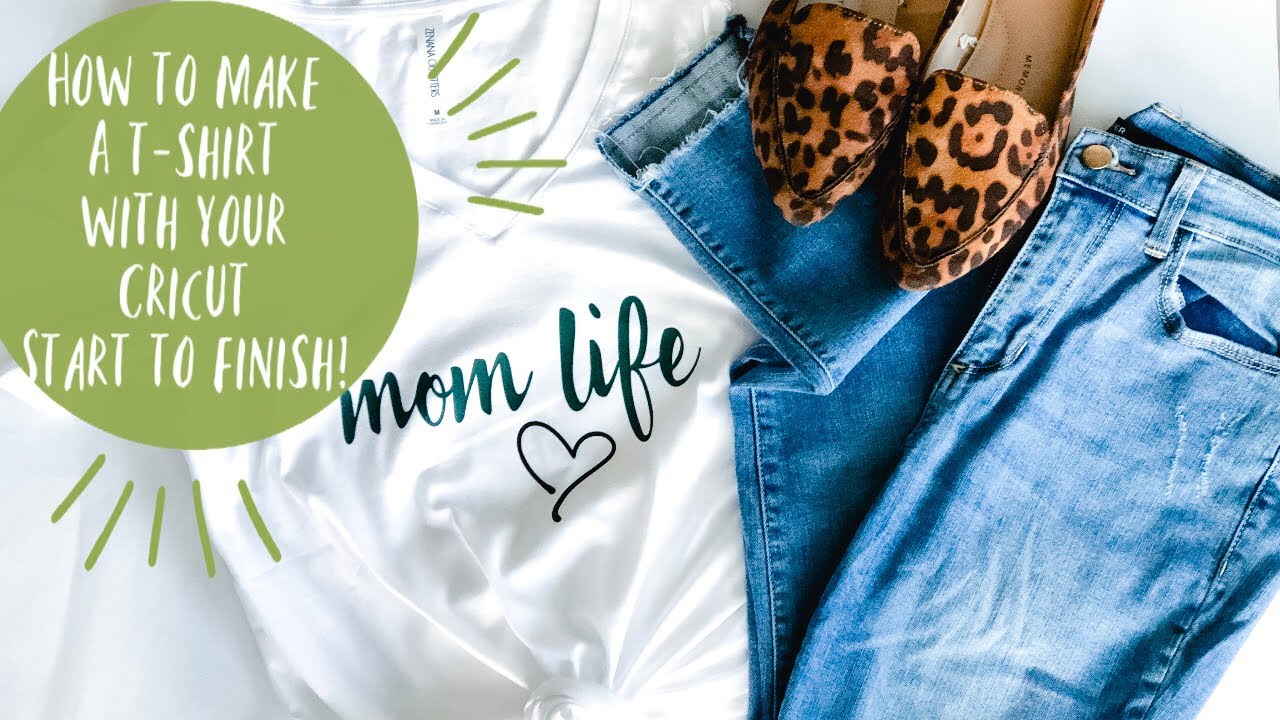 HOW TO MAKE A T-SHIRT WITH CRICUT | Start to Finish Easy DIY T-Shirt!