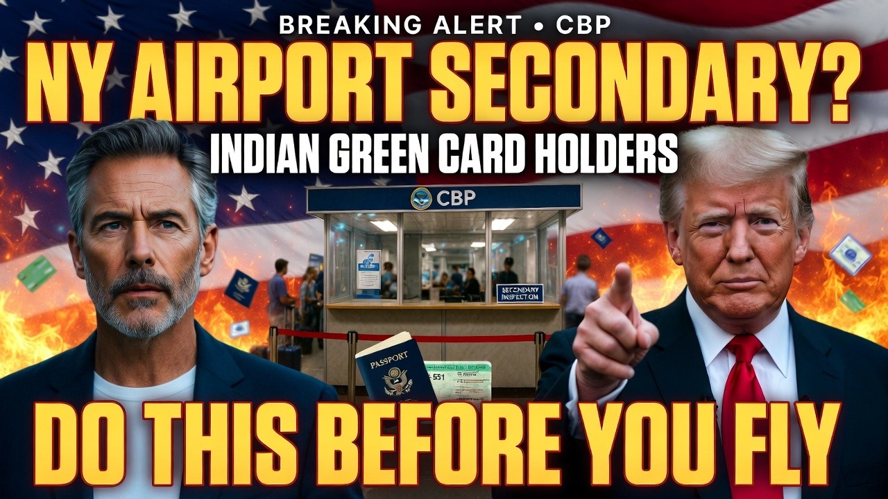 🚨 USCIS Green Card Travel Warning: Indian LPR Airport Trouble in New York (2026)? #usimmigration