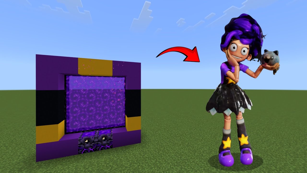 How To Make A Portal To Poppy Playtime Chapter 5 Lily Lovebraids  in Minecraft