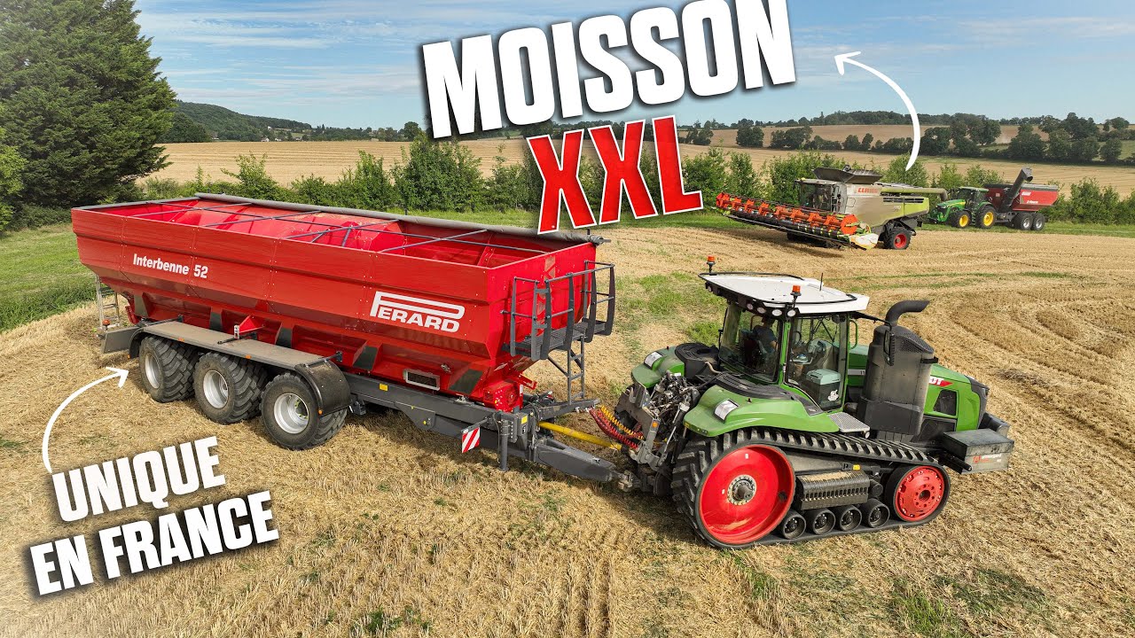 🤩 MOISSON XXL en FRANCE FENDT 1167MT & TRANSBORDEUR 52m3 + 2 12M ! 😱😱